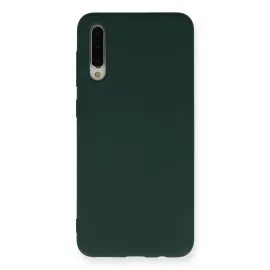 Newface Samsung Galaxy A50S Kılıf Nano Içi Kadife  Silikon - Koyu Yeşil