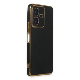 Newface Vivo Y22 2022 Kılıf Volet Silikon - Siyah