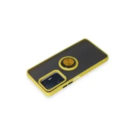 Newface Xiaomi Mi 11T Pro Kılıf Montreal Yüzüklü Silikon Kapak - Sarı