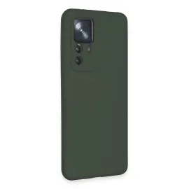 Newface Xiaomi Mi 12T Pro Kılıf Nano Içi Kadife Silikon - Koyu Yeşil