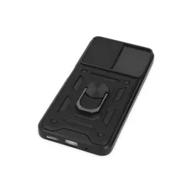 Newface Xiaomi Poco M5 Kılıf Pars Lens Yüzüklü Silikon - Siyah