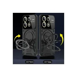 Newface Xiaomi Redmi Note 13 Pro 4G Kılıf Joy Lens Standlı Kapak - Lacivert