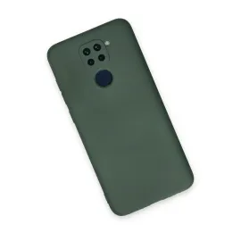 Newface Xiaomi Redmi Note 9 Kılıf Nano Içi Kadife Silikon - Koyu Yeşil