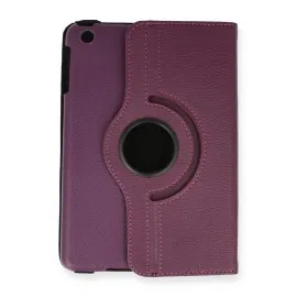 Newface Ipad Mini 1 Kılıf 360 Tablet Deri Kılıf - Mürdüm