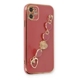 Newface Iphone 12 Kılıf Esila Silikon - Kırmızı