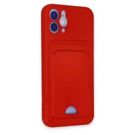 Newface Iphone 12 Kılıf Kelvin Kartvizitli Silikon - Kırmızı