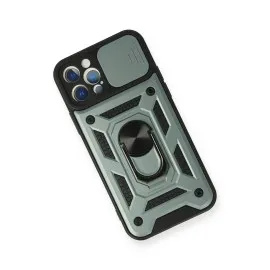 Newface Iphone 12 Pro Kılıf Pars Lens Yüzüklü Silikon - Yeşil