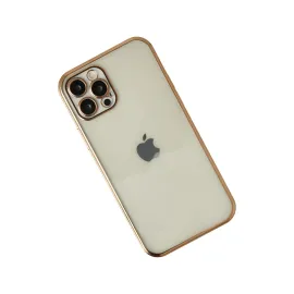Newface Iphone 12 Pro Max Kılıf Razer Lensli Silikon - Gold