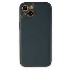 Newface Iphone 14 Plus Kılıf Coco Deri Silikon Kapak - Yeşil