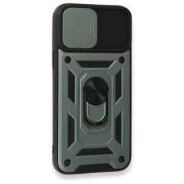 Newface Iphone 15 Pro Kılıf Pars Lens Yüzüklü Silikon - Yeşil