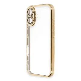 Newface Iphone 16 Plus Kılıf Razer Lensli Silikon - Gold