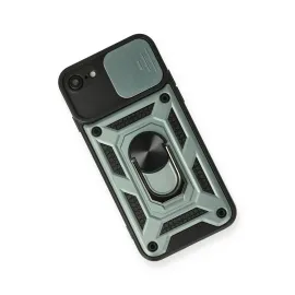 Newface Iphone 7 Kılıf Pars Lens Yüzüklü Silikon - Yeşil