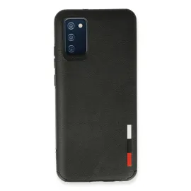 Newface Samsung Galaxy A02S Kılıf Loop Deri Silikon - Siyah