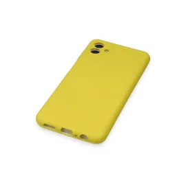 Newface Samsung Galaxy A04 Kılıf Nano Içi Kadife Silikon - Sarı