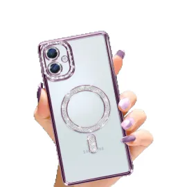 Newface Samsung Galaxy A06 Joke Simli Magneticsafe Kılıf - Derin Mor