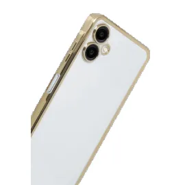 Newface Samsung Galaxy A07 4G Razer Lensli Silikon - Gold