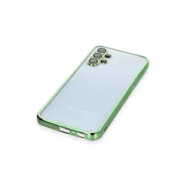 Newface Samsung Galaxy A13 4G Kılıf Razer Lensli Silikon - Yeşil