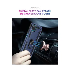 Newface Samsung Galaxy A22 Kılıf Sofya Yüzüklü Silikon Kapak - Lacivert