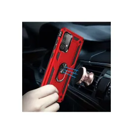 Newface Samsung Galaxy A33 5G Kılıf Sofya Yüzüklü Silikon Kapak - Kırmızı