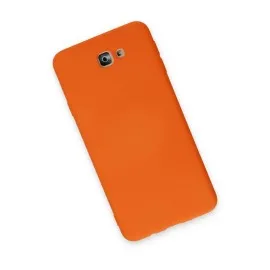 Newface Samsung Galaxy J7 Prime Kılıf Nano Içi Kadife Silikon - Turuncu