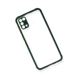 Newface Samsung Galaxy M31 Kılıf Miami Şeffaf Silikon - Koyu Yeşil
