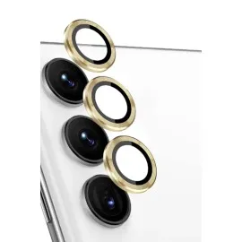 Newface Samsung Galaxy S24 Fe Raze Metal Kamera Lens - Sarı