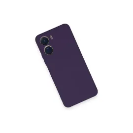 Newface Vivo Y16 Kılıf Nano Içi Kadife Silikon - Mor