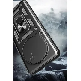 Newface Xiaomi Mi 15 Ultra Kılıf Pars Lens Yüzüklü Silikon - Siyah