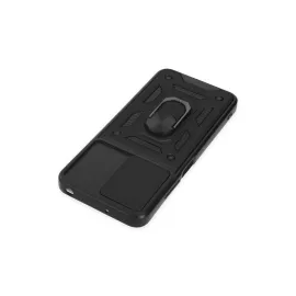 Newface Xiaomi Poco M5 Kılıf Pars Lens Yüzüklü Silikon - Siyah