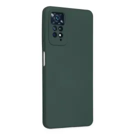 Newface Xiaomi Redmi Note 11 Pro Kılıf Nano Içi Kadife Silikon - Koyu Yeşil