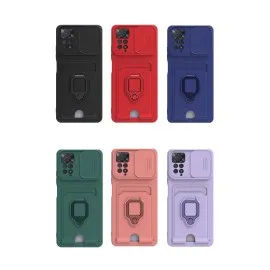 Newface Xiaomi Redmi Note 12 Pro 4G Kılıf Zuma Kartvizitli Yüzüklü Silikon - Siyah