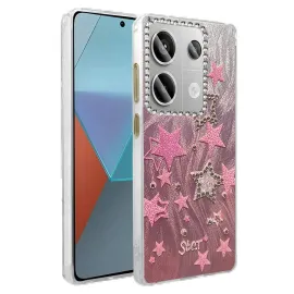 Newface Xiaomi Redmi Note 13 Pro 4G Kılıf Blade Aynalı Desenli Kapak - Desen 7