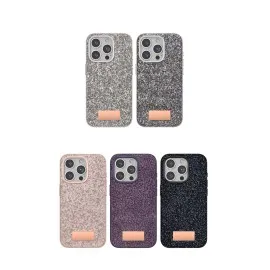 Onegif iPhone 15 Bright Simli Kapak - Gümüş