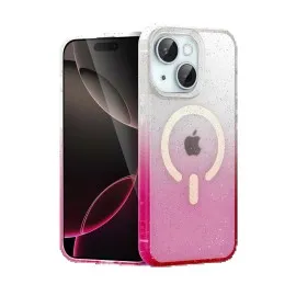 Newface Apple Iphone 15 Plus Pummel Shiny Magsafe Kapak - Pembe