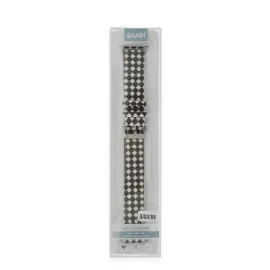 Newface Apple Watch 42Mm Karo Motif Kordon - Siyah