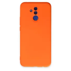 Newface Huawei Mate 20 Lite Kılıf Nano Içi Kadife Silikon - Turuncu