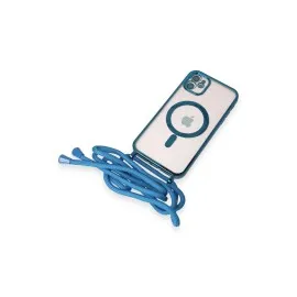 Newface Iphone 11 Kılıf Divo Lazer Askılı Magsafe Kapak - Sierra Blue