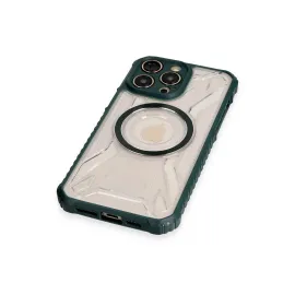 Newface Iphone 12 Pro Kılıf Prag Magneticsafe Kapak - Koyu Yeşil