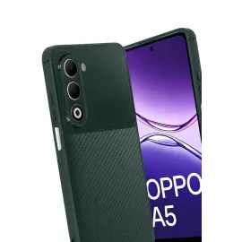 Newface Oppo A5 4G Auto Focus Karbon Kapak - Koyu Yeşil