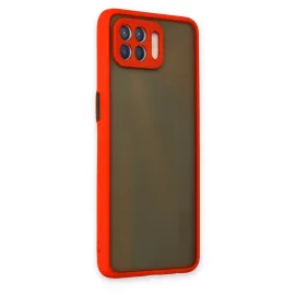 Newface Oppo Reno 4 Lite Kılıf Montreal Silikon Kapak - Kırmızı