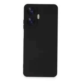 Newface Realme C55 Kılıf Nano Içi Kadife Silikon - Siyah