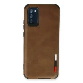 Newface Samsung Galaxy A03S Kılıf Loop Deri Silikon - Kahverengi