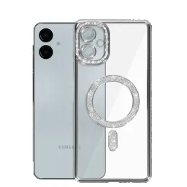 Newface Samsung Galaxy A06 Joke Simli Magneticsafe Kılıf - Gümüş