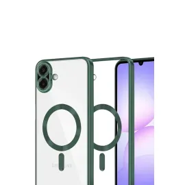 Newface Samsung Galaxy A07 Kross Magneticsafe Kapak - Koyu Yeşil