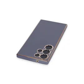 Newface Samsung Galaxy S23 Ultra Kılıf Volet Silikon - Mavi