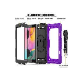 Newface Samsung Galaxy T290 Tab A 8 Kılıf Pars Tablet Kapak - Mor