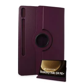 Newface Samsung Galaxy X610 Tab S9 Fe Plus 12.4 Kılıf 360 Tablet Deri Kılıf - Mürdüm