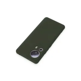 Newface Xiaomi Mi 13 Lite Kılıf Nano Içi Kadife Silikon - Koyu Yeşil