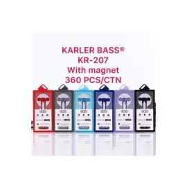 Karler Bass Kr-207 Mıknatıslı Kablolu Kulaklık - Mavi