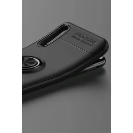 Newface Huawei P Smart S Kılıf Range Yüzüklü Silikon - Siyah